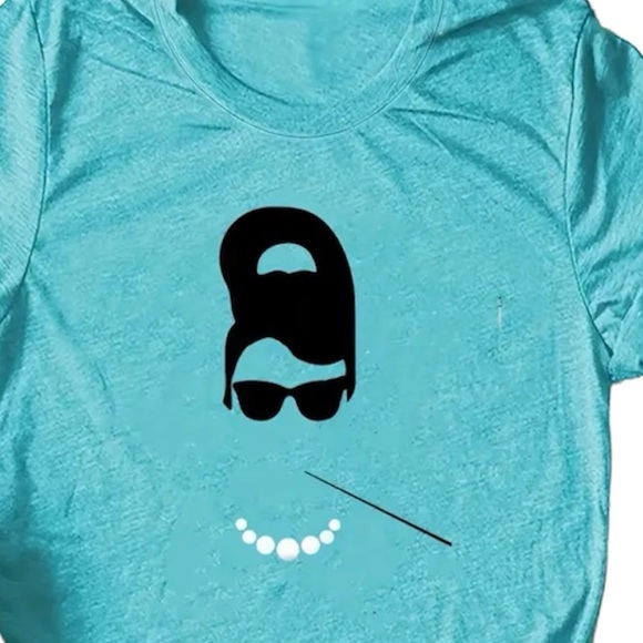 NIP TIFF INSPIRED AUDREY SILHOUETTE TEE - Picture 3 of 3